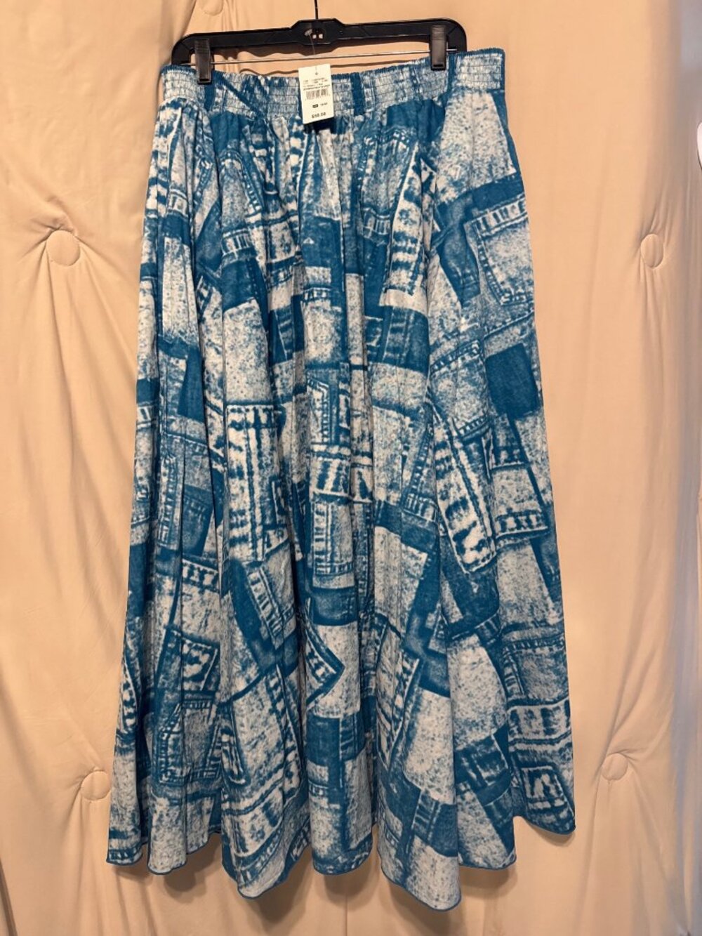 NWT Ashley Stewart Flowy Skirt Size 18/20 Maxi Blue White